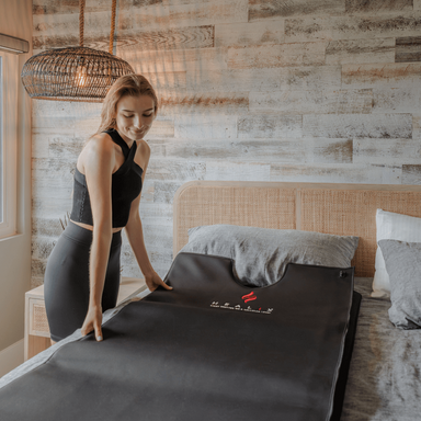 healix red light bed women setting up