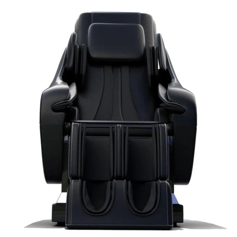Black massage chair on a white background
