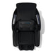 Black massage chair with visible branding on a white background