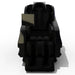 Black massage chair on a white background