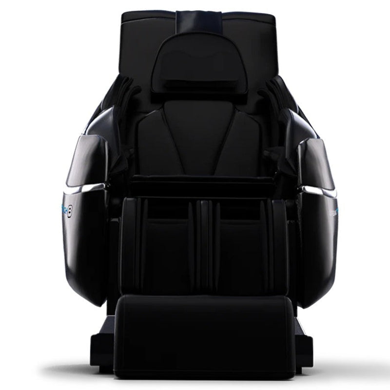Black massage chair on a white background
