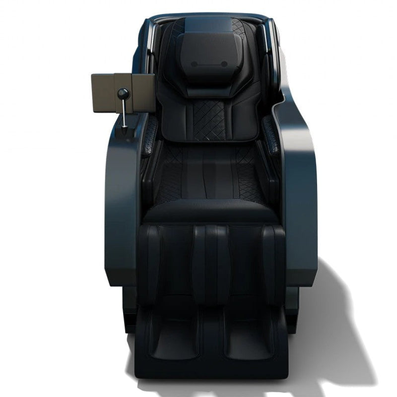 Black massage chair on a white background