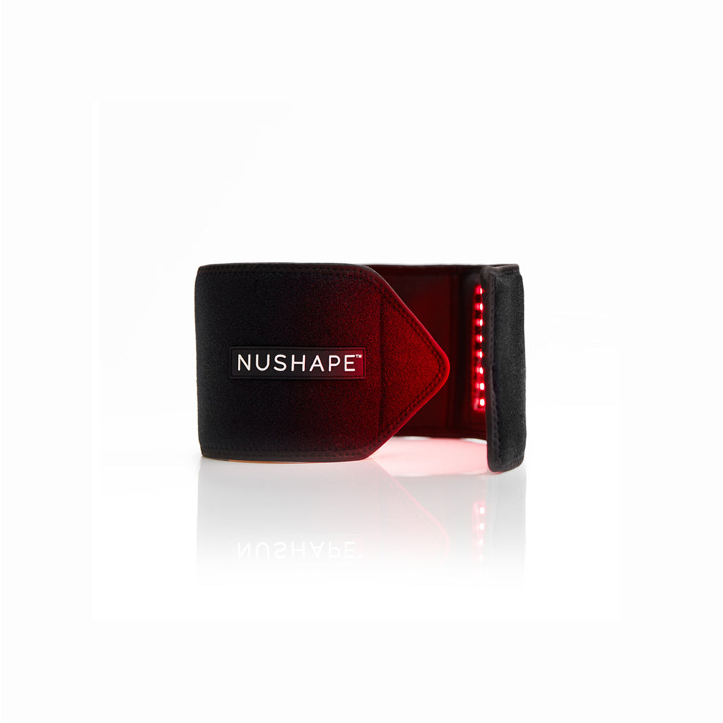 nushape red light therapy mini circle turned on