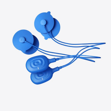 Blue tens unit on a light white background