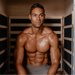 SaunaBox® Solara: Full Spectrum Infrared Sauna man sitting