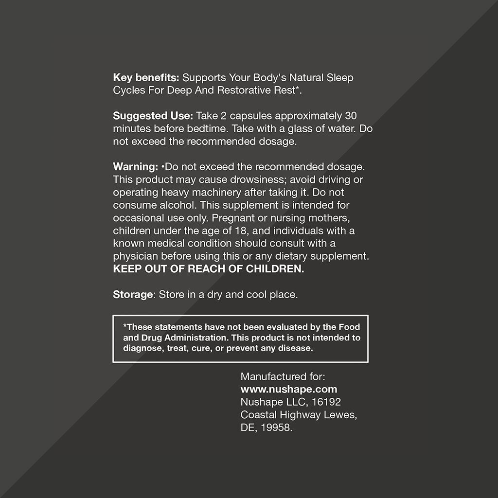 Sleep Complex: Dreamstate Formula warning