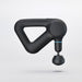 Black theragun massage gun on white background