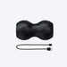 Black wavy massager with USB cable on a white background