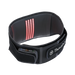 Black Therabody belt with red LED lights on a white background
